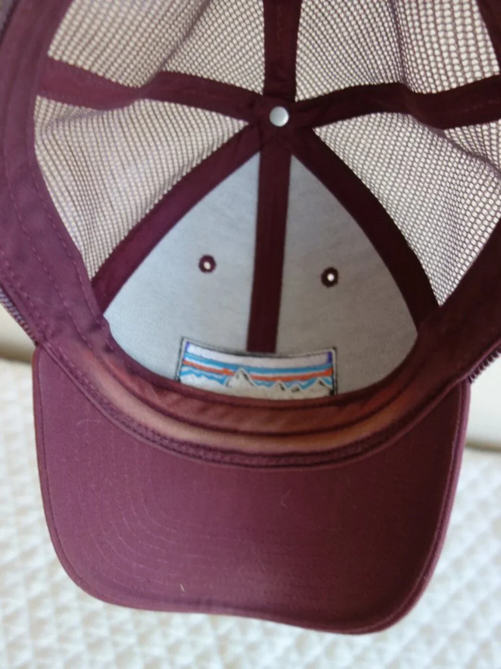 Lot of 4 PATAGONIA Snap Back Mesh Caps – olive / mauve / black / wine - Picture 13 of 13